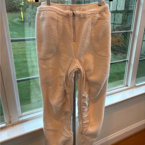 Free People FP Movement Sundown Fleece Pants white medium ski cozy lounge new - Picture 9 of 16